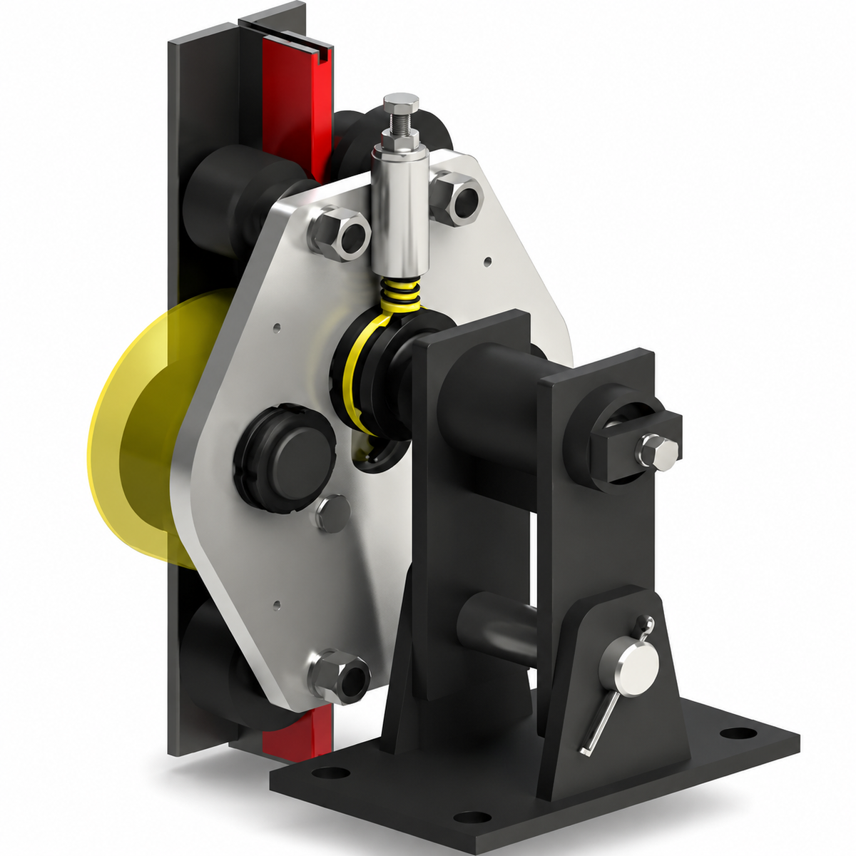 Goods lift mechanical fall arrest device for chain slack protection