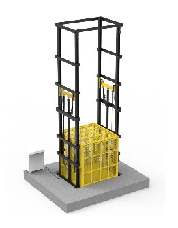 Four post goods lift