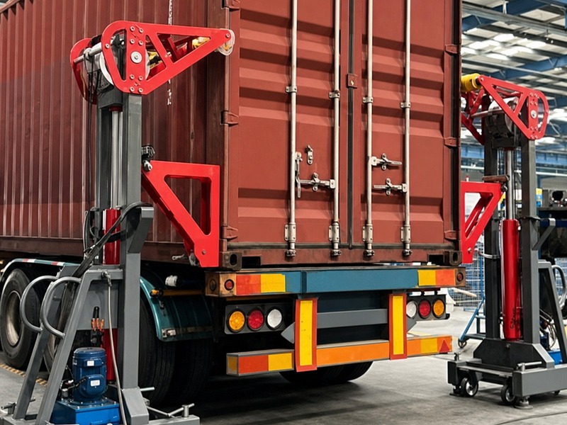 集装箱与车架精准对位